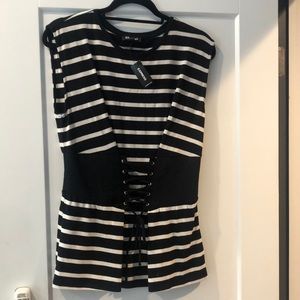 Brand new Corset lace up waisted shirt